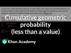 Cumulative geometric probability (less than a value) | AP Statistics | Khan Academy
