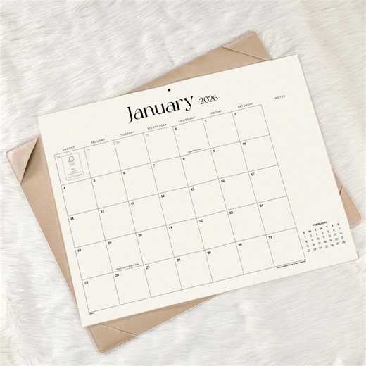 Simplified Desk Calendar 2026-2027 With Desktop Mat, Cabbrix 21"x16.5" Large Desk Pad Calendar Jan 2026–june 2027 for Home Office School - Etsy