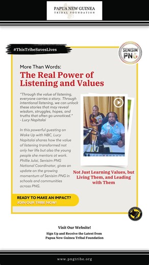 🎧 Transformation on Air: From Listening to Leading What does real transformation look like? For Lucy, it started with a value as simple, but powerful, as listening. In this guest on National Broadcasting Corporation (NBC) “Wake Up with NBC Talk Show”, Lucy and Phillie open up about how Senisim PNG is more than a program. It’s a movement that's reshaping lives across Papua New Guinea. “Everyone carries a story. And through intentional listening, we can unlock wisdom, struggles, and truths that o