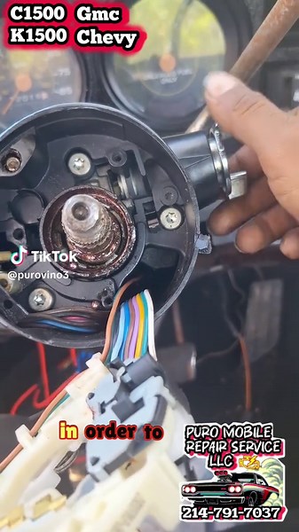 Torx bolt T20 out, ignition switch/lock cylinder ready to slide out. Easy peasy. #CarRepair #DIY #Mechanic #Auto
