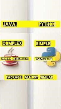 Java vs python which language best in 2026 #java #python #coding #interstudents #students