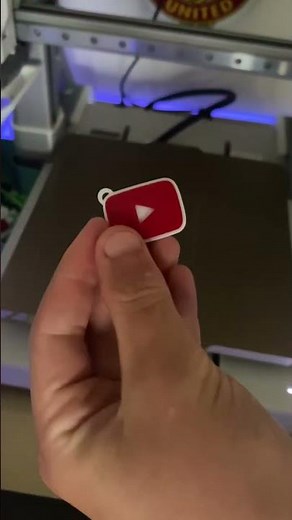 3D printed YouTube Logos