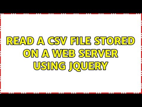 Read a CSV file stored on a web server using jQuery