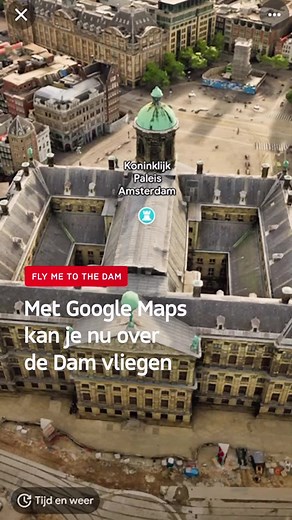 Vliegen over Amsterdam met Google Maps