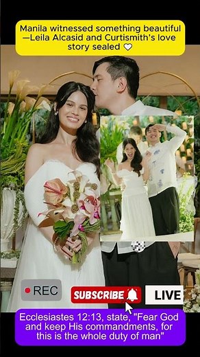 Manila witnessed something beautiful—Leila Alcasid and Curtismith’s love story sealed 🤍 #viralvideo