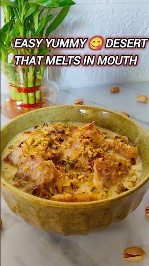 Bread Custard Dessert | Quick & Creamy Bread Pudding Recipe 🍮 | Easy 5 Min Sweet #EasyDesertRecipe