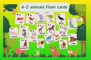 Animal Alphabet Flash Cards: A-Z Printable ABC Cards (digital Download) - Etsy
