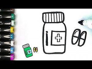 How to Draw a Medicine step by step | SUPER EASY DRAWINGS FOR KIDS