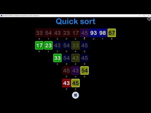 Quick sort, el ordenamiento más rapido | Animación