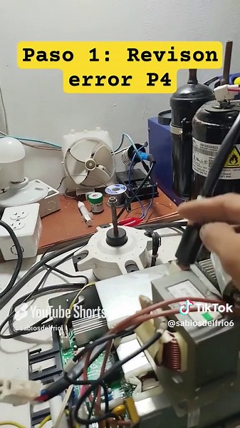 Pasos a seguir para reparar el error P4 en un aire acondicionado INVERTER #sabiosdelfrio