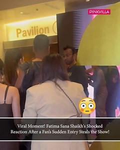 707K views · 1.5K reactions | Viral moment alert! Fatima Sana Shaikh’s shocked reaction after a fan’s unexpected entry has taken the internet by storm!  From surprise to laughter, her priceless expression is stealing the show—don’t miss this must-watch moment!  #FatimaSanaShaikh #Bollywood #Pinkvilla #Viral #Trending | PinkVilla | Facebook