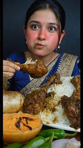 ASMR Fried Chicken Curry 🍗 Loud Chewing & Crunchy Sounds | Super Satisfying Mukbang #asmreating