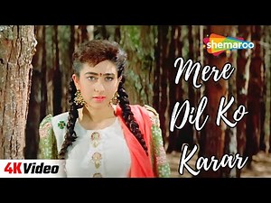 Mere Dil Ko Karar - 4K Video | Jigar | Ajay Devgan, Karishma Kapoor | Udit Narayan | Ched Chad Songs