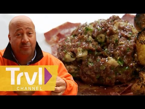 Andrew, Eat Your Heart Out | Bizarre Foods with Andrew Zimmern | Travel Channel