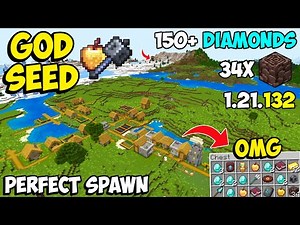 🔥Ultimate [God Seed] For Minecraft 1.21 Bedrock & PE | Huge Village Seed Bedrock 1.21.132