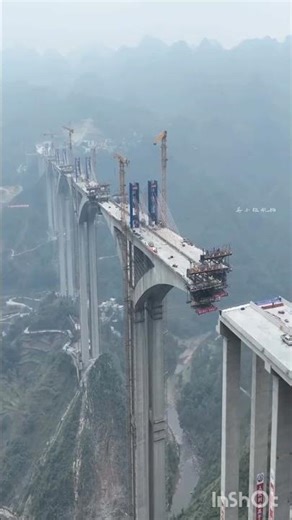 Guizhou Province in China has built another incredible bridge project#amazingchina