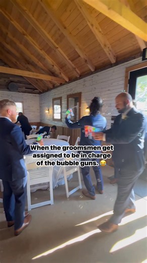 I’ve seen a lot of bubble exits this year right after ceremonies. Looks really pretty. Then the wedding party takes over with the bubble guns 😂 | Debbie the DJ