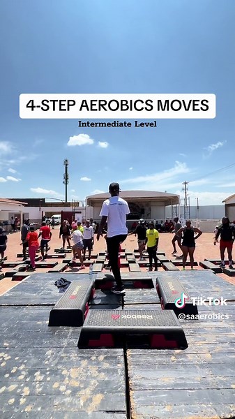 4-Step Aerobics. Beginner to Intermediate Level. Full 11 minutes buildup dropping soon on YouTube.