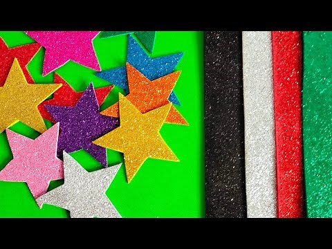 How to cut a perfect star/DIY Glitter star/How to cut a paper star/Paper star cutting/Paper star