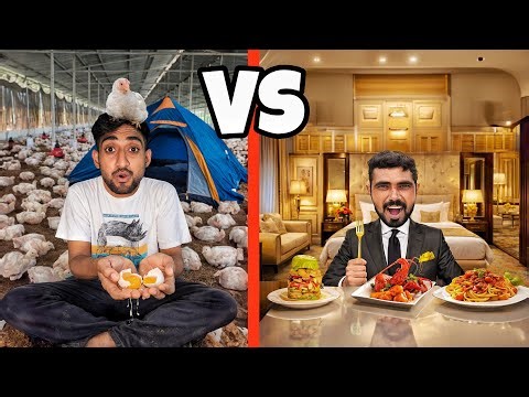 5 Star Hotel vs Poultry Farm – 24 Hours Survival Challenge