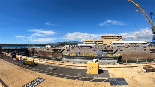 Caisson Docking at Dry Dock 4