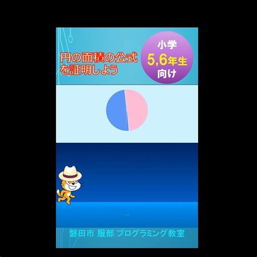 服部敦夫 on Instagram: "こんにちは 「円の面積の公式を証明しよう」というタイトルの小学5,6年生向けスクラッチプログラミングを紹介します 円の面積の公式「円周率ｘ半径の二乗」は、平行四辺形の面積の公式「底辺ｘ高さ」から導き出せることが 理解できます 【開始】 ● 緑の旗をクリックします 【終了】 ● 赤色のボタンをクリックすると停止します なお、下記URLに掲載した「ブロックくずし」では、実際にプログラムの動作をご確認いただけます https://hattkun.hattoripiano-lesson.com/archives/673 また、スクリプト（スクラッチで作ったプログラム）の詳細は、下記URLの「中を見る」をクリックするとご覧いただけます https://scratch.mit.edu/projects/1169522262 #磐田市 #浜松市 #習い事 #プログラミング教室 #プログラミング教育 #プログラミング学習 #プログラミングスクール #スクラッチプログラミング #小学生 #ハットくん #磐田市服部プログラミング教室 #プログラミング的思考 #論理的
