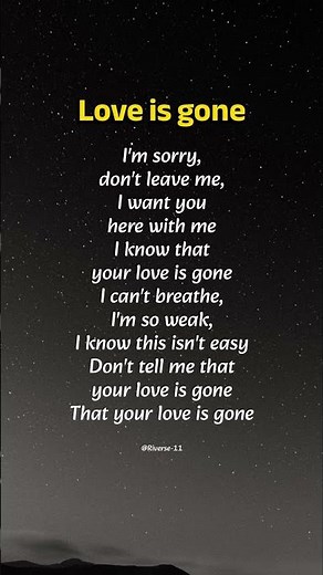 Love is gone 💔 #song #songlyrics #lyrics #lovesong #viralsong #trendingsong