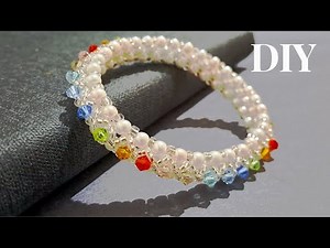 Bangles making at home//Jewellery Making//Beaded bracelet tutorial easy