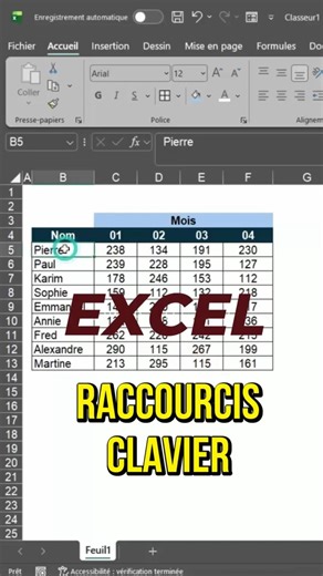 Raccourcis Excel Gagne 1h Par Jour