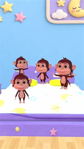 Five Little Monkeys Jumping on the Bed | Sing Along Song 🐵🛏️