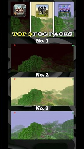 TOP 3 Fog Packs For Minecraft Bedrock 1.21+ #minecrafttexturepack #texturepack #texture #shorts