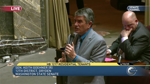 4.7K views · 121 reactions | Sen. Keith Goehner opposes the Rent Control bill (HB 1217) that passed the Senate yesterday, citing concerns about disincentivizing private investment and limiting housing supply. He advocates for commonsense solutions to increase the housing supply in order to bring both homeownership and rental prices down. #waleg | Washington State Senate Republican Caucus | Facebook