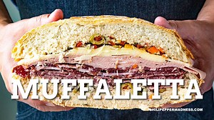 5.2K views · 98 reactions | Have you ever tried a MUFFALETTA? SO GOOD! The muffaletta is the ultimate sandwich from New Orleans, piled high with Italian meats, cheese, and a homemade spicy olive tapenade. Feeds a crowd! Let's make one! https://www.chilipeppermadness.com/recipes/muffaletta | Chili Pepper Madness - Recipes & More from a Gourmet Chilihead | Facebook