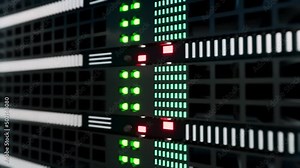 Digital panel data center scan technology Control room Data analysis 4k Stock Video