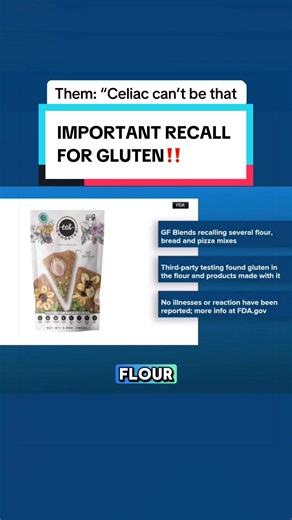 It’s situations like THIS that make is SO HARD to truly stay safe with celiac disease 🫠 If you missed it, the parent brand of Eat Gangster has recalled: 🚨 Truly AIP All Purpose Flour with lot code 260225 & a February 25, 2028 best-by date and lot 260610 with a June 10, 2028 best-by date. 🚨 Truly AIP Bread Mix with lot number 260417 and an April 17, 2028 best-by date. Along with lot number 260617 and a December 17, 2027 best-by date. 🚨 EAT G.A.N.G.S.T.E.R. Flat Bread Pizza Mix with lot number