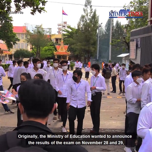 The results of the 2023 high school diploma exam (BacII) will be announced tomorrow, earlier than expected due to the smooth scoring process. | Khmer Times
