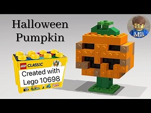 Building a Halloween Pumpkin using Lego Classic 10698 - DIY instruction ideas