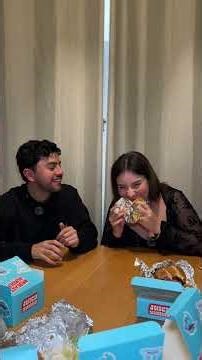 Probando las hamburguesas de Mr Beast #mrbeast #feastables #mrbeastshorts