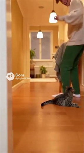 Cat Ambushes Owner’s Feet