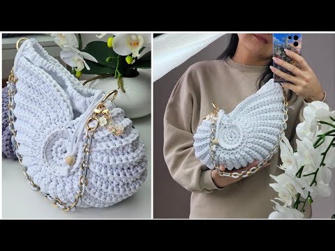 Nautilus Shell Crochet Bag: Easy Video Tutorial for Beginners
