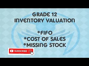 #Grade12 Inventory valuation #FIFO #CostOfSales #MissingStock