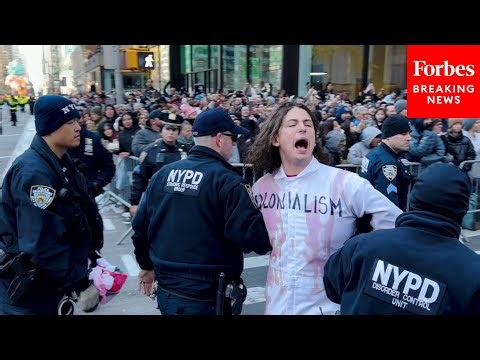 WATCH: Pro-Palestinian Protesters Are Detained After Disrupting Macy’s Thanksgiving Day Parade