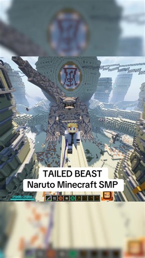 The sand village takes on the first tailed beast, Shukaku the one tails on our Naruto Minecraft SMP! Will he get a jinchurki? #naruto #tailedbeast #shukaku #minecraft #roblox