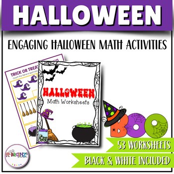 Halloween Math Worksheets & Activities | Counting, Patterns, Add & Subtract