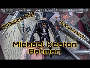 Customizing McFarlane Toys Michael Keaton Batman. Fixed Ears, Leather Cape, Painted Belt.