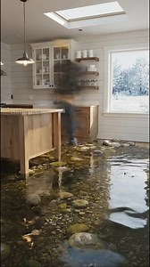Dream Kitchen Transformation with 3D Pond Floor! #kitchen #DIY #build | Story ComeBack