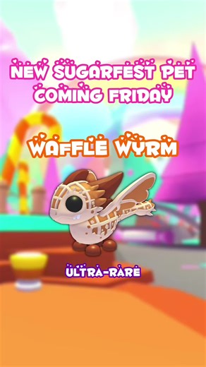 The NEW Waffle Wyrm Comes to Adopt Me This Friday!🧇😊 #adoptme #roblox #viral #fyp #relatable