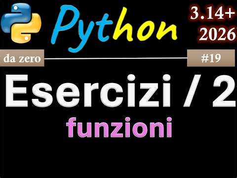 [Python Course] ITA 19: EXERCISES functions / 2