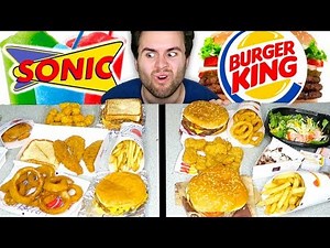 SONIC vs. BURGER KING! - Epic Fast Food Taste Test!