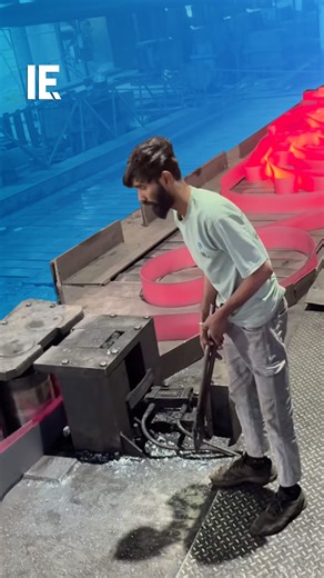 Watch how red hot steel ribbons get rolled up into giant reels. 🎥 rolling_mill_formen / IG | Interesting Engineering